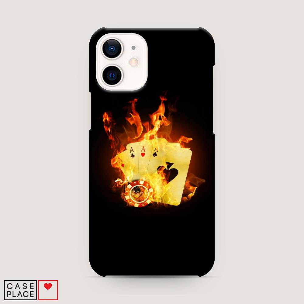 

Пластиковый чехол "Горящие карты" на Apple iPhone 12 mini, 12620-7