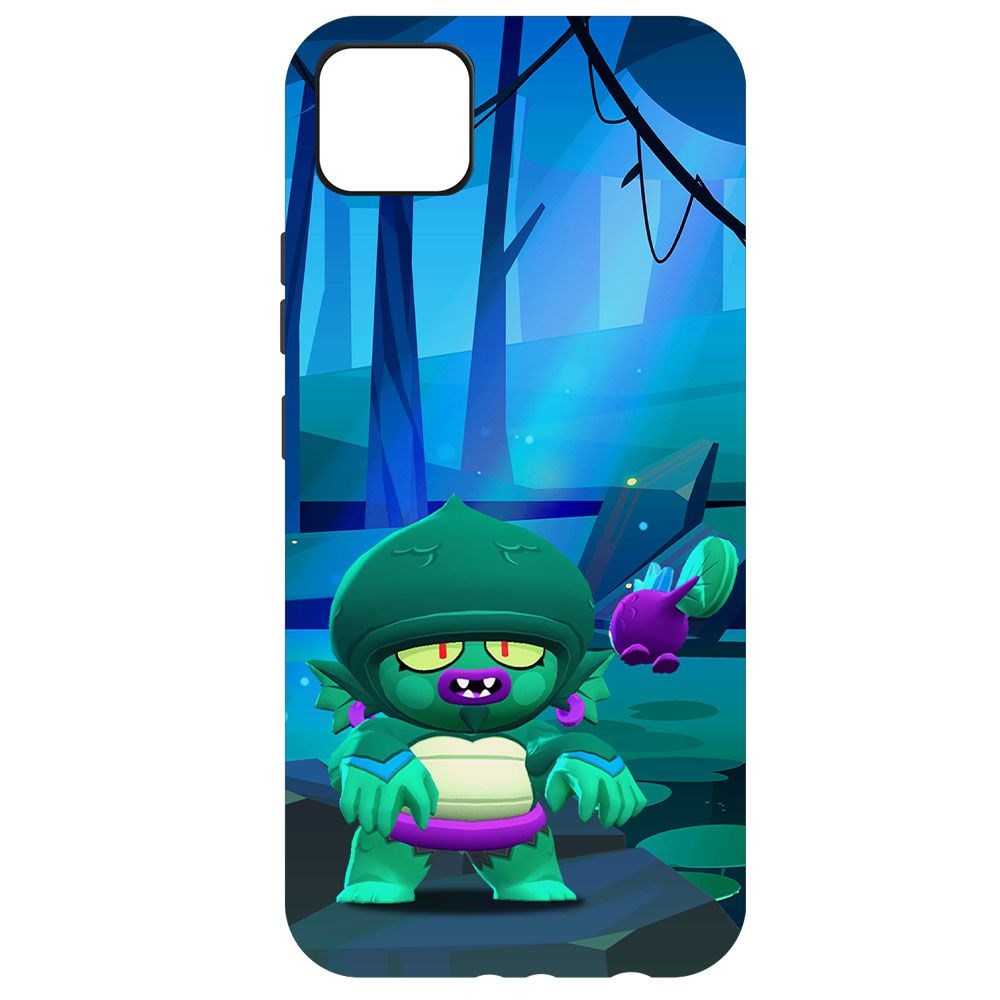 

Чехол-накладка Krutoff Софт Кейс Brawl Stars - Болотный Джин для Realme C11 черный
