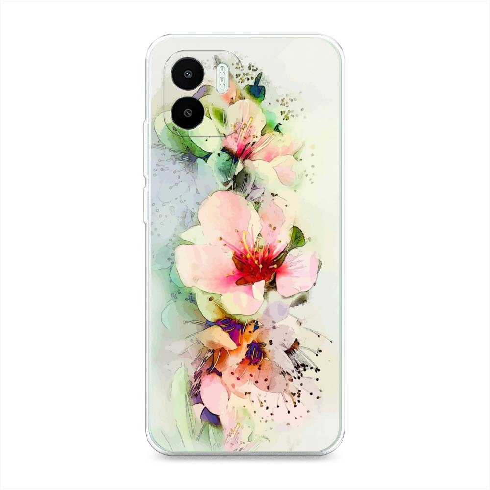 

Чехол на Xiaomi Redmi A1 "Нежные цветы", Зеленый;розовый, 316350-2