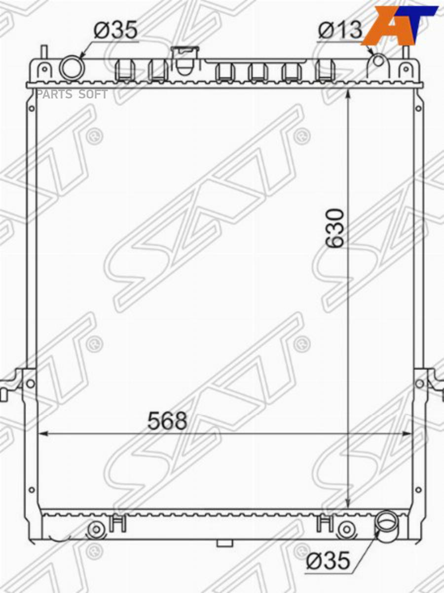 

SAT Радиатор NISSAN SAFARI/PATROL TB48DE 02-07