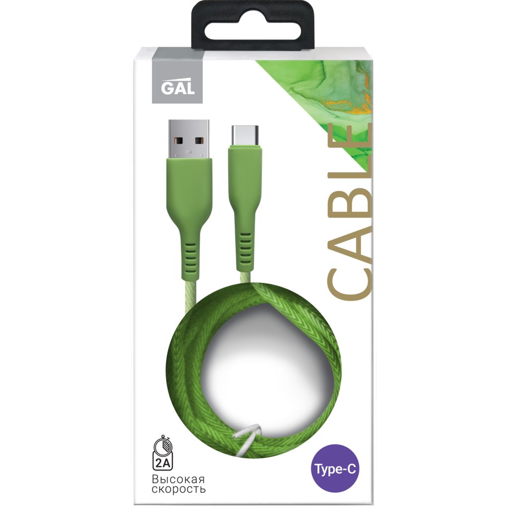 фото Кабель для смартфона gal usb 6160 green