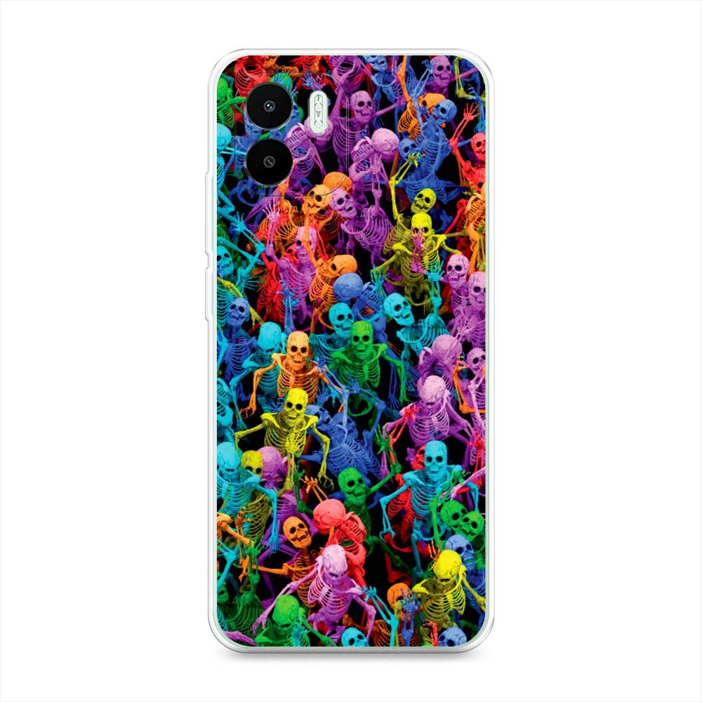 

Чехол на Xiaomi Redmi A1 "Вечеринка скелетов", Фиолетовый;желтый;оранжевый, 316350-6