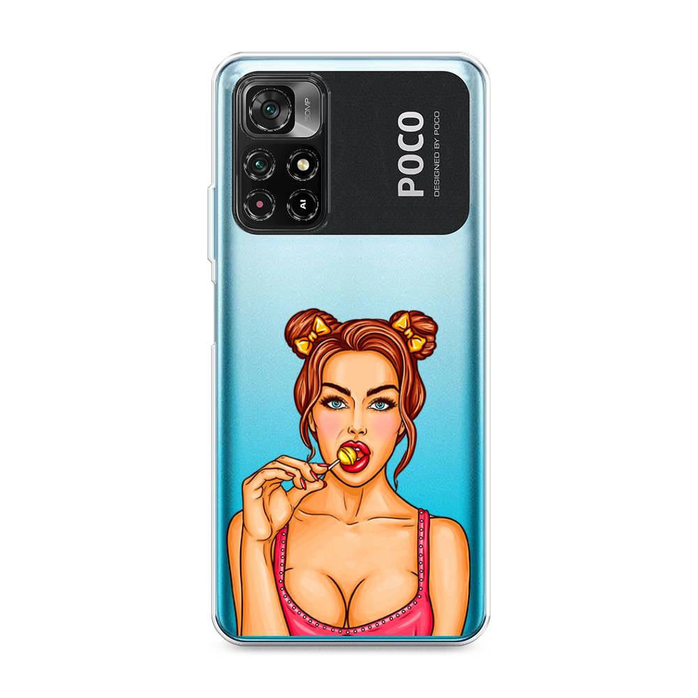 

Чехол Awog на Poco M4 Pro 5G/Redmi Note 11S 5G "Вкусный леденец", Разноцветный