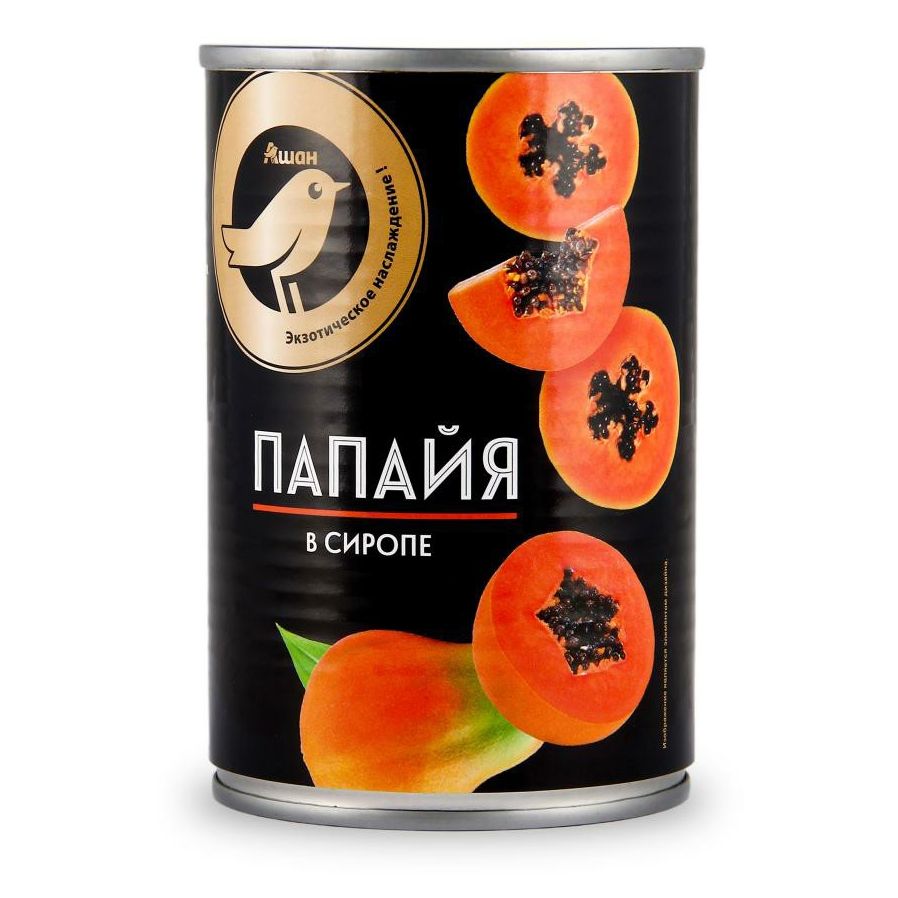 

Папайя АШАН Золотая птица кусочки в сиропе 425 г