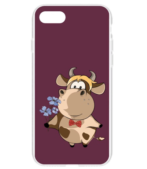 фото Чехол nn accessories для iphone 6/7/8 бык с букетом, purple