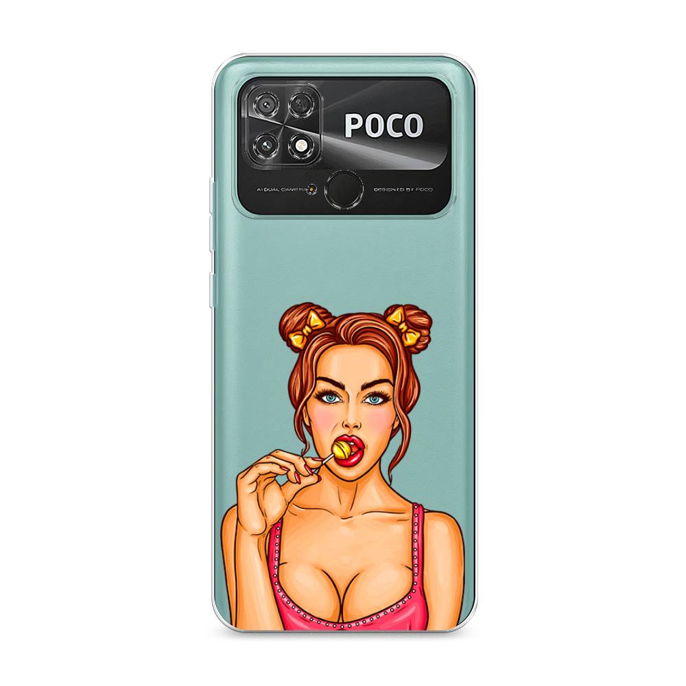 

Чехол Awog на Poco C40 "Вкусный леденец", Разноцветный