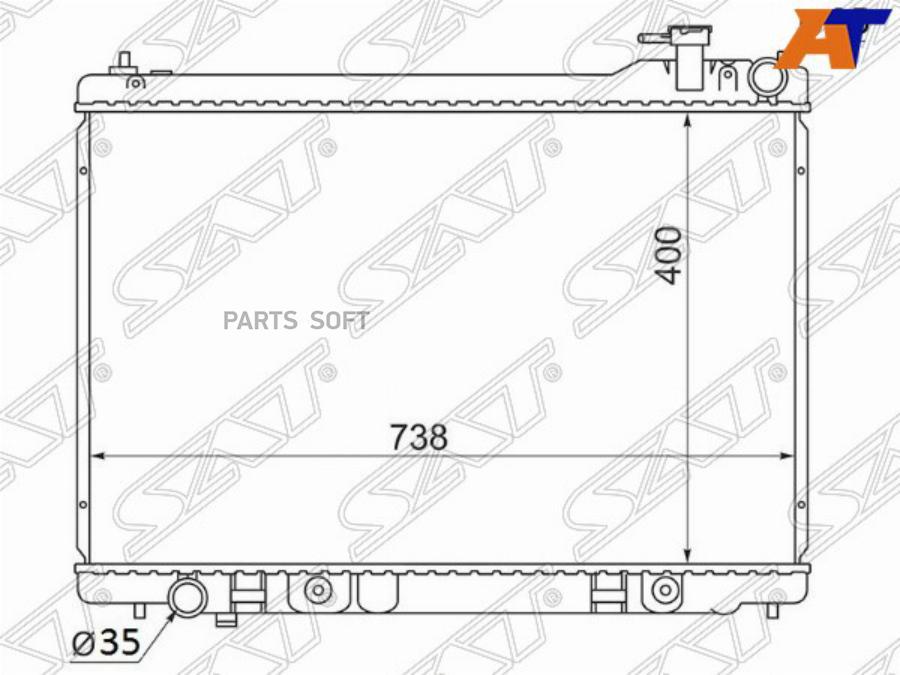 

SAT NS0009-G35 Радиатор NISSAN SKYLINE V35 04-/STAGEA M35 04-/INFINITI G35 01- 1шт