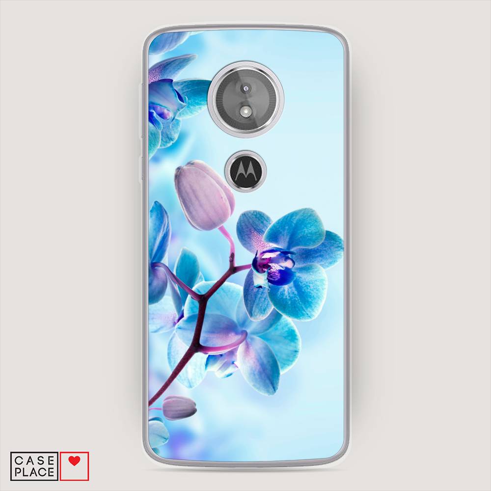 

Чехол Awog на Motorola Moto E5 / Моторола Мото E5 "Голубая орхидея", Разноцветный, 241050-8