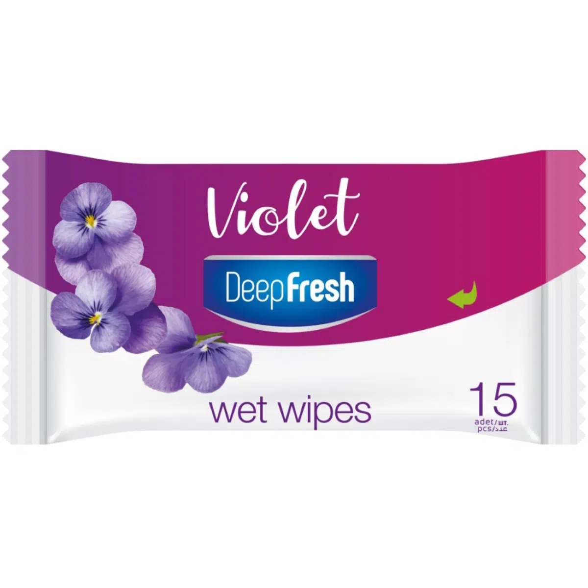 Салфетки влажные Deep Fresh Violet 15 шт. салфетки влажные эконом smart универсальные 60 шт