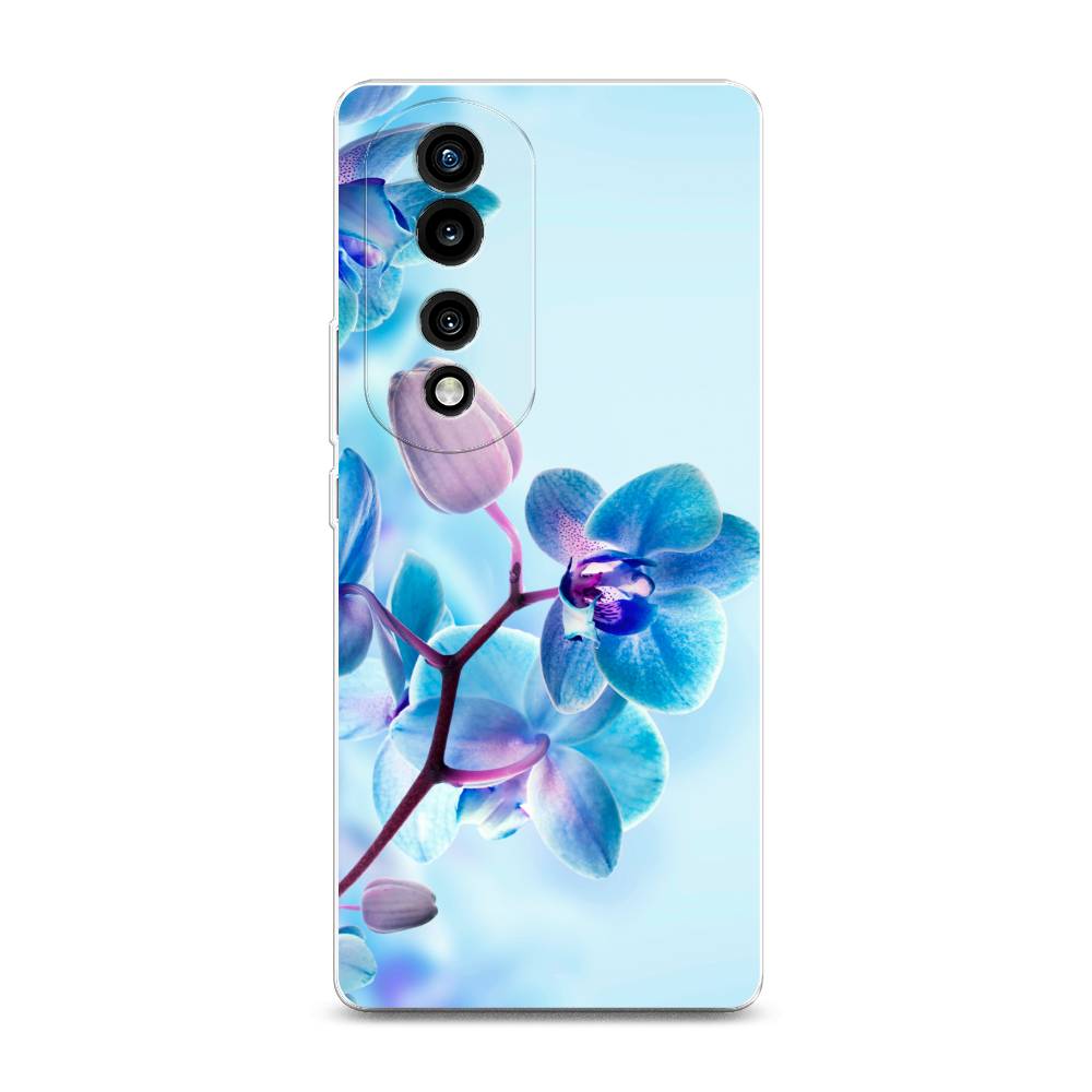 

Силиконовый чехол "Голубая орхидея" на Honor 70 Pro, 6108350-8