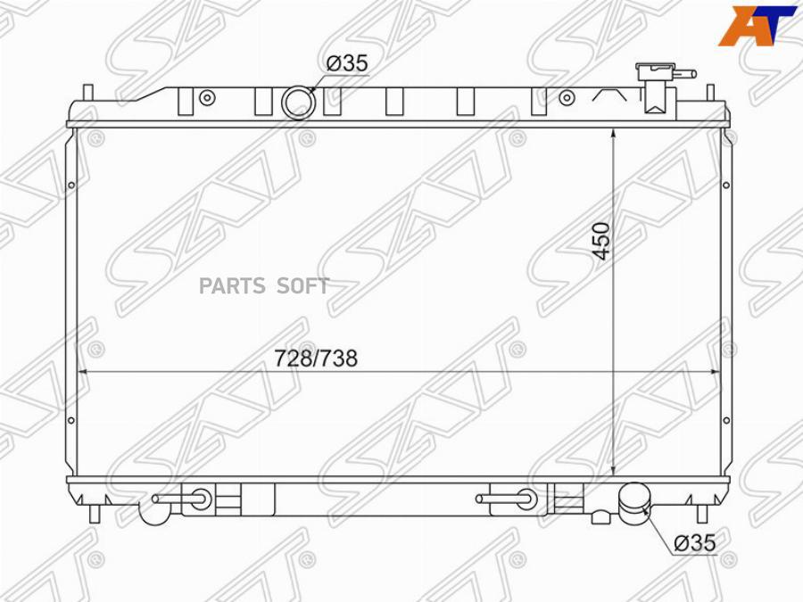 

SAT Радиатор NISSAN MURANO/PRESAGE VQ35 04-