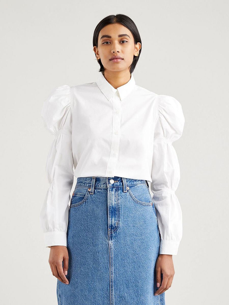 Рубашка женская Levi's Women Zuma Cinched Sleeve Blouse белая M