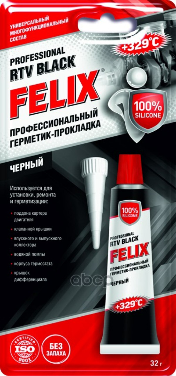фото Felix rtv black герметик-прокладка (черный) (0,032l) felix арт. 411040062