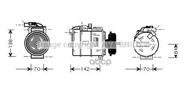 фото Компрессор кондиционера vw touareg 03- 2.5tdi ava арт. vnak087