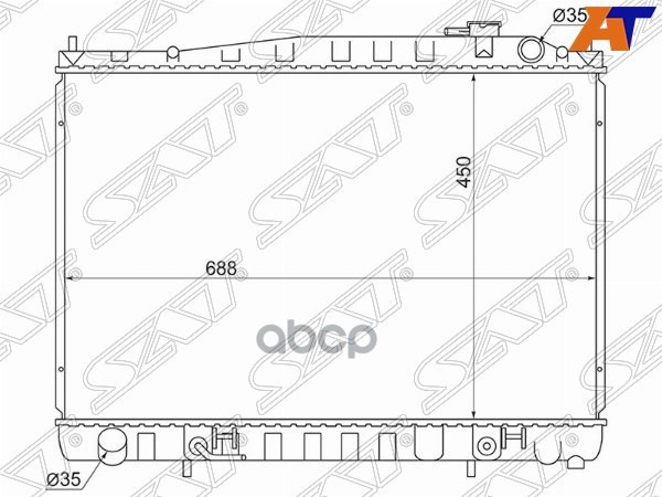 

SAT Радиатор NISSAN GLORIA/CEDRIC VQ25/30 95-04