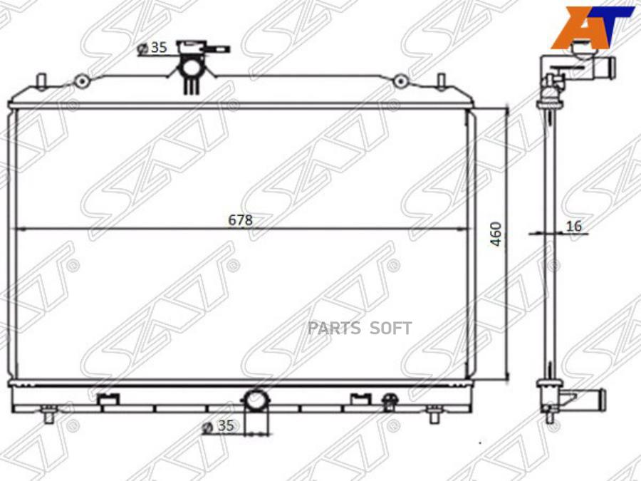 

SAT Радиатор NISSAN SERENA #C25 MR20DE 05-10