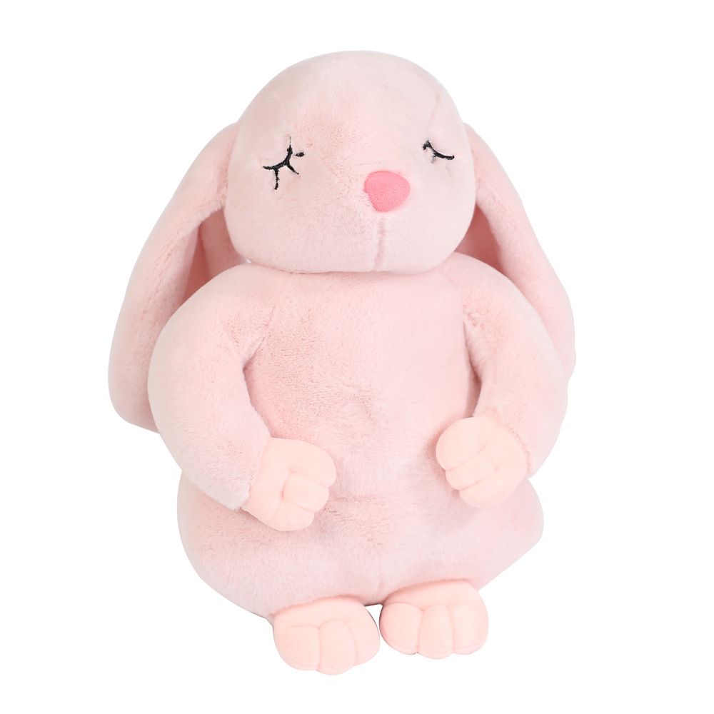 

Мягкая игрушка Зайка храпун, 25 см, розовый, свет, звук, 470000020