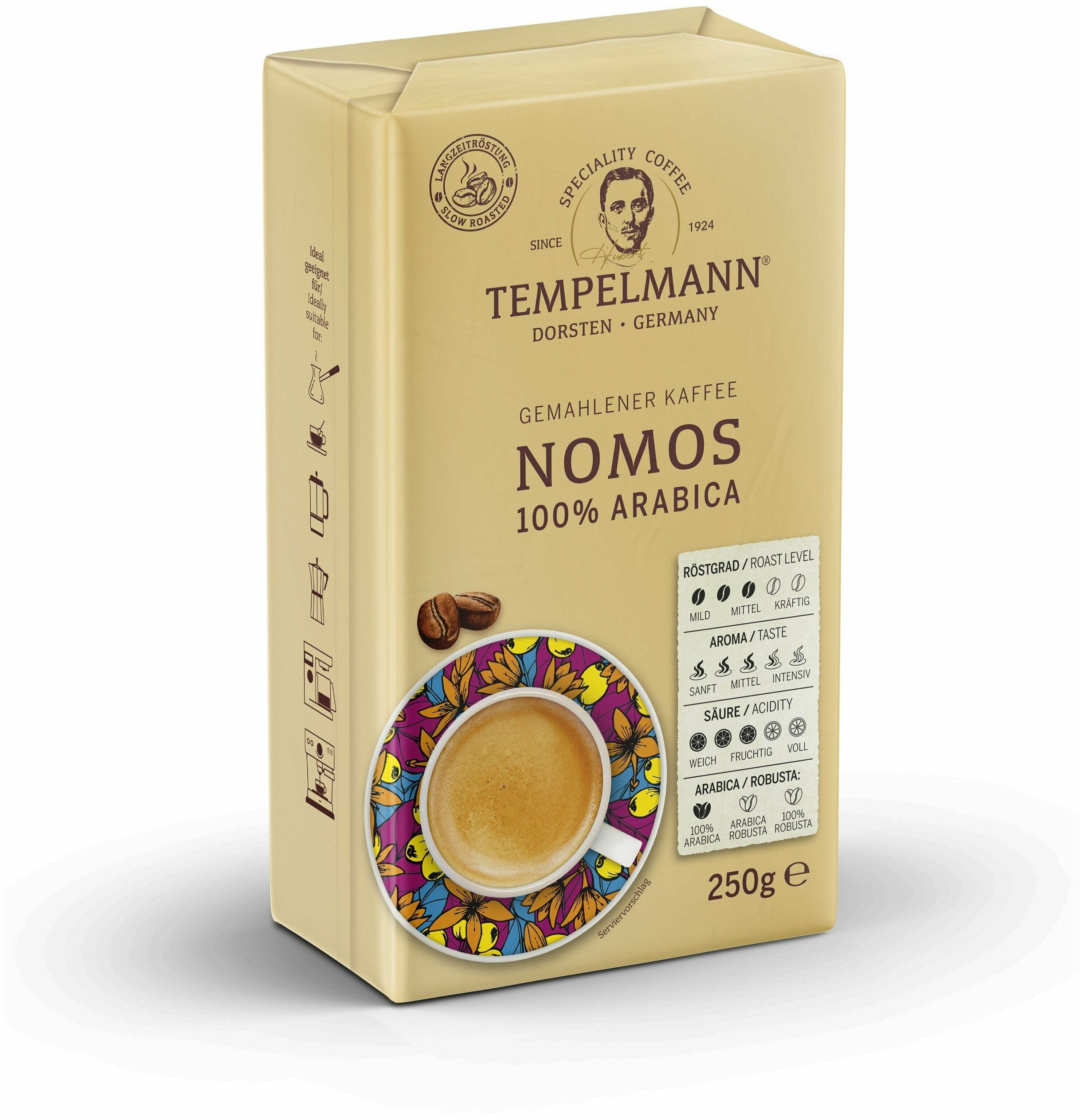 Кофе Tempelmann Nomos молотый 250 г