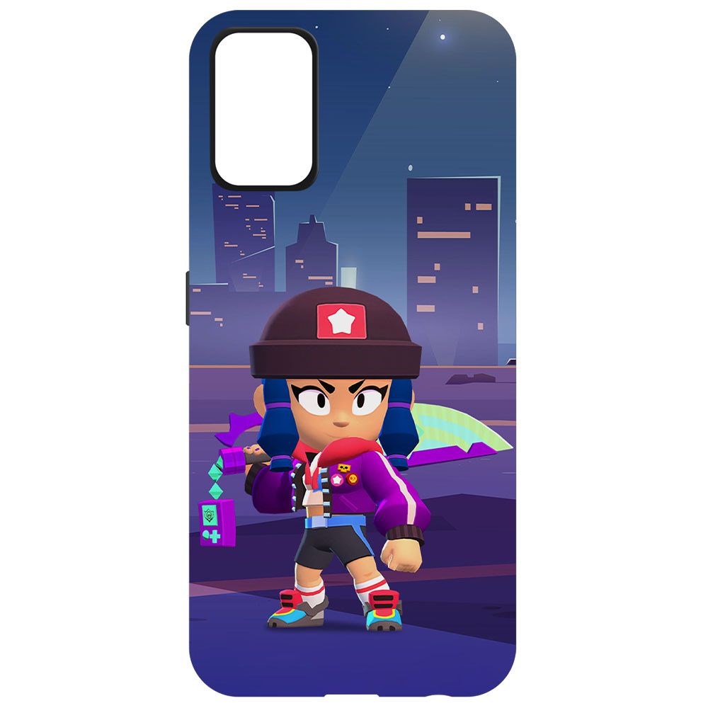 

Чехол-накладка Krutoff Софт Кейс Brawl Stars - Героиня Биби для Realme 7 Pro черный