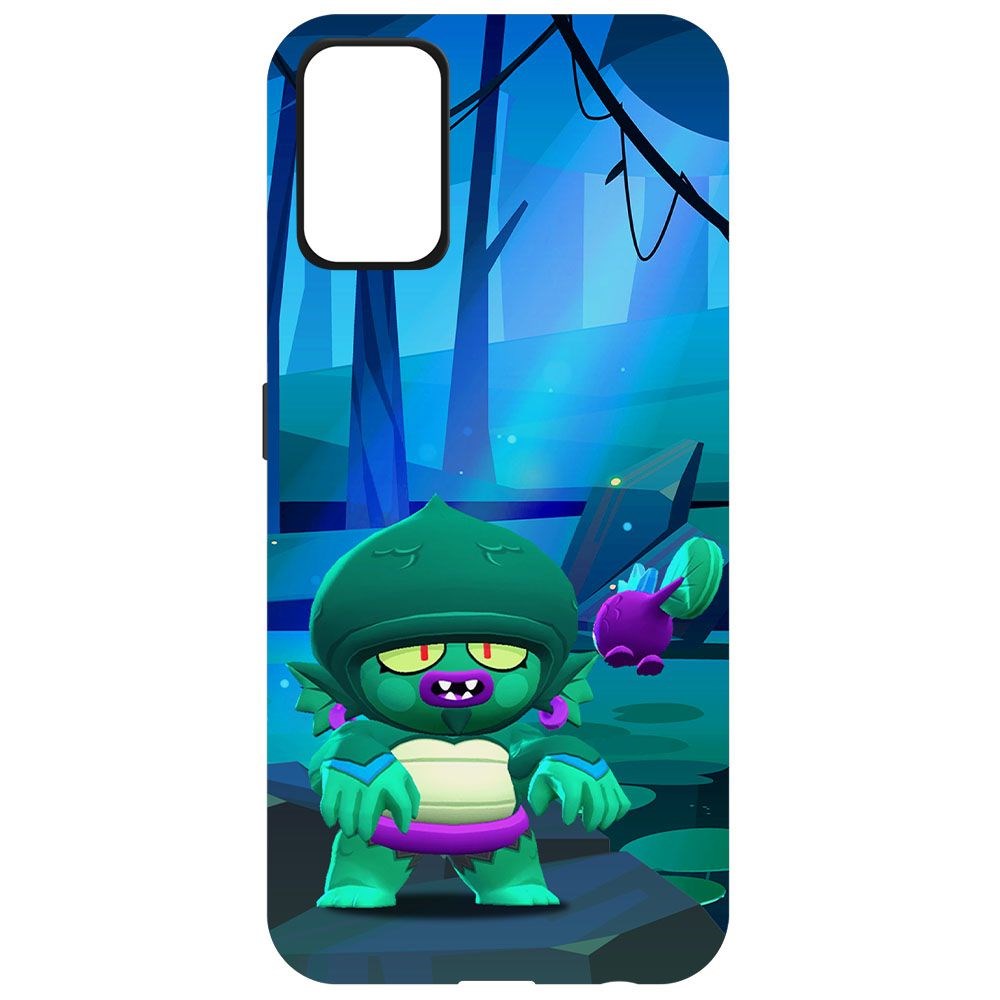 

Чехол-накладка Krutoff Софт Кейс Brawl Stars - Болотный Джин для Realme 7 Pro черный
