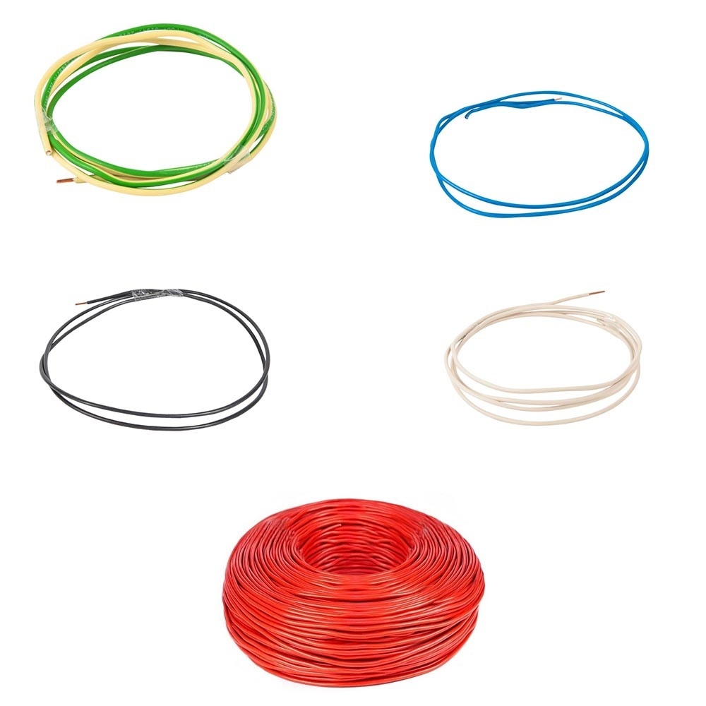 

Набор установочных проводов ПУВ ПВ1 1х4 бел. крас. чер. син. ж/з(смотка из 9 м), Разноцветный