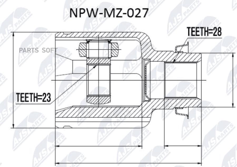 

Шрус Наружный, Mazda 3 Bk /Atm/ 2.0 03- /Прав/ Nty^Npwmz027 NTY арт. NPWMZ027