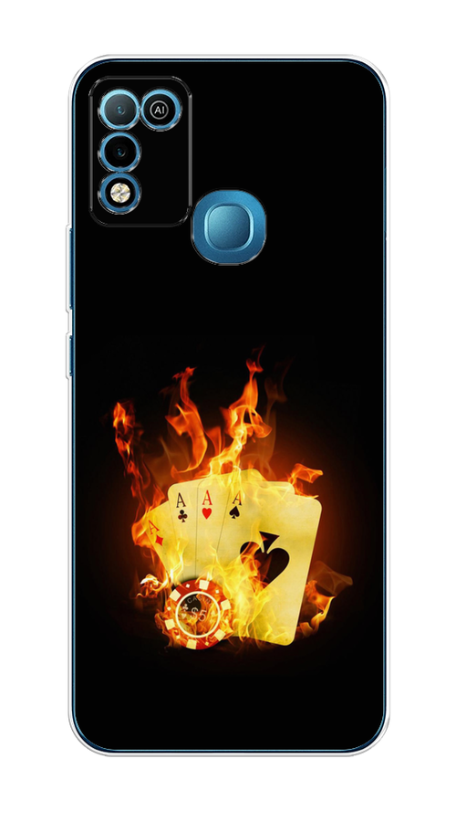 

Чехол Awog на Infinix HOT 10 Play "Горящие карты", Разноцветный, 3100650-9