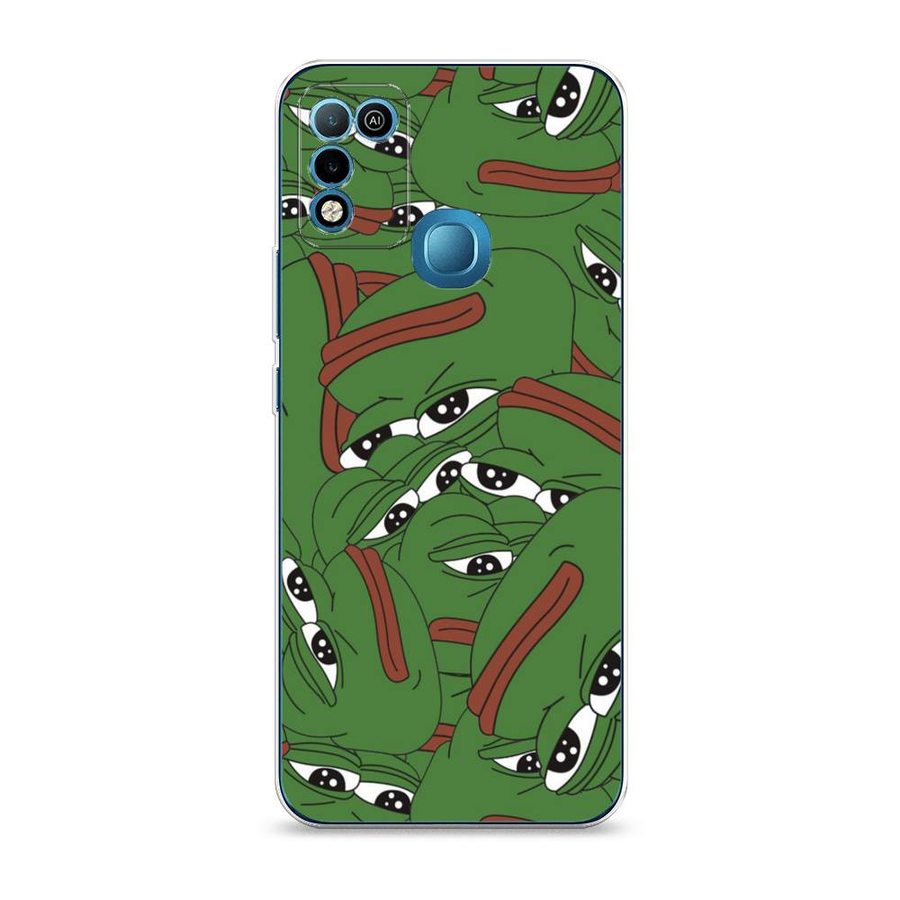 

Чехол Awog на Infinix HOT 10 Play "Печальный frog", Разноцветный, 3100650-9