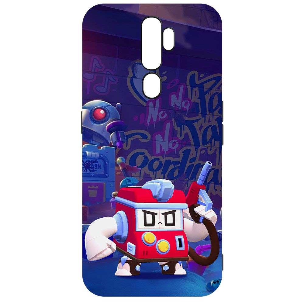 

Чехол-накладка Krutoff Софт Кейс Brawl Stars - V8-БИТ для Oppo A5 (2020) черный