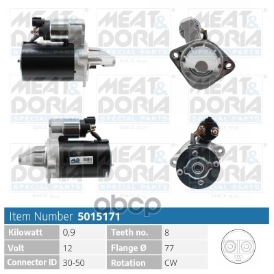 

Стартер 12V 0,9Kw Kia Ceed (Ed) 1.4/1.6