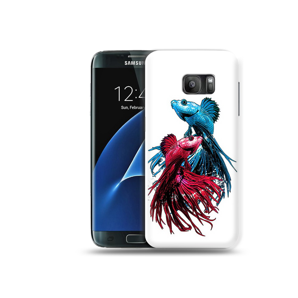 

Чехол MyPads Tocco для Samsung Galaxy S7 рыбы петушки, Прозрачный, Tocco