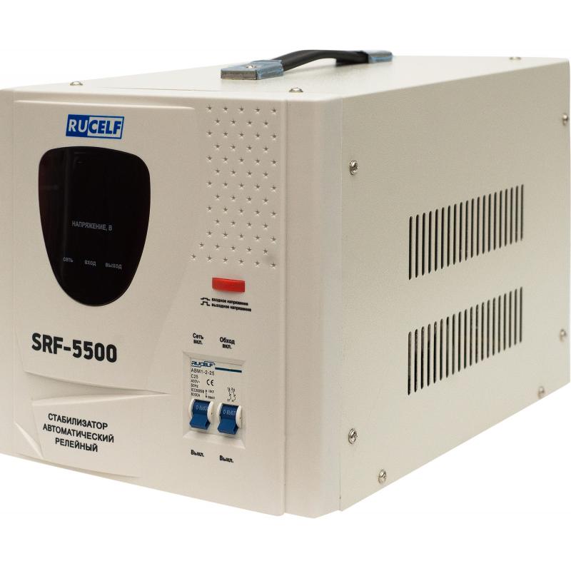 Однофазный стабилизатор релейный RUCELF SRF-5500 стабилизатор напряжения rucelf srf 5500 4 квт
