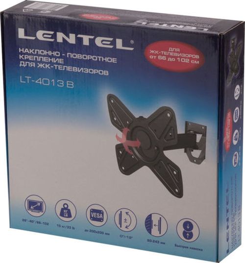 фото Кронштейн для телевизора lentel lt 4013 black