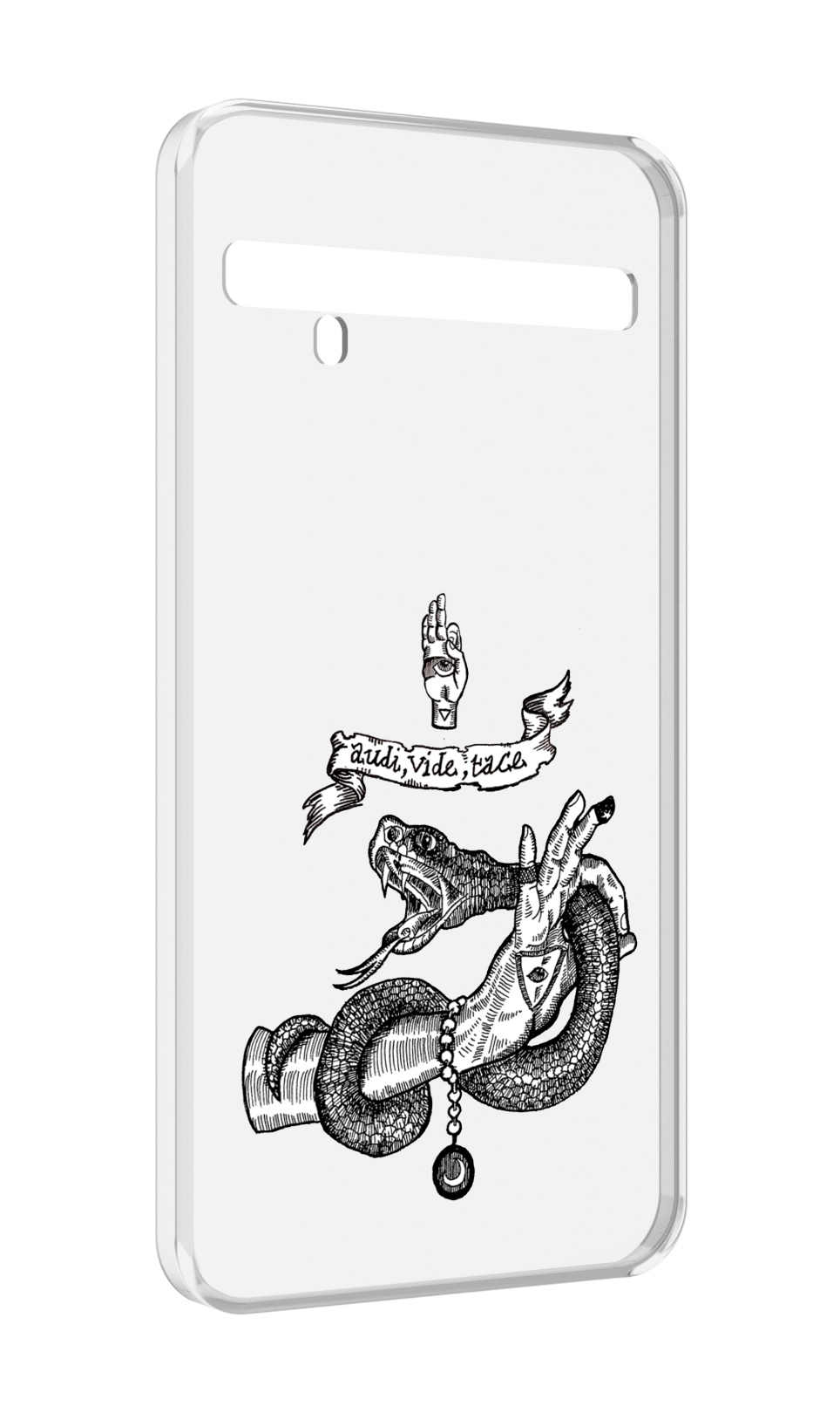 

Чехол MyPads змея на руке рисунок для TCL 10 Pro / TCL 10 + Plus, Прозрачный, Tocco