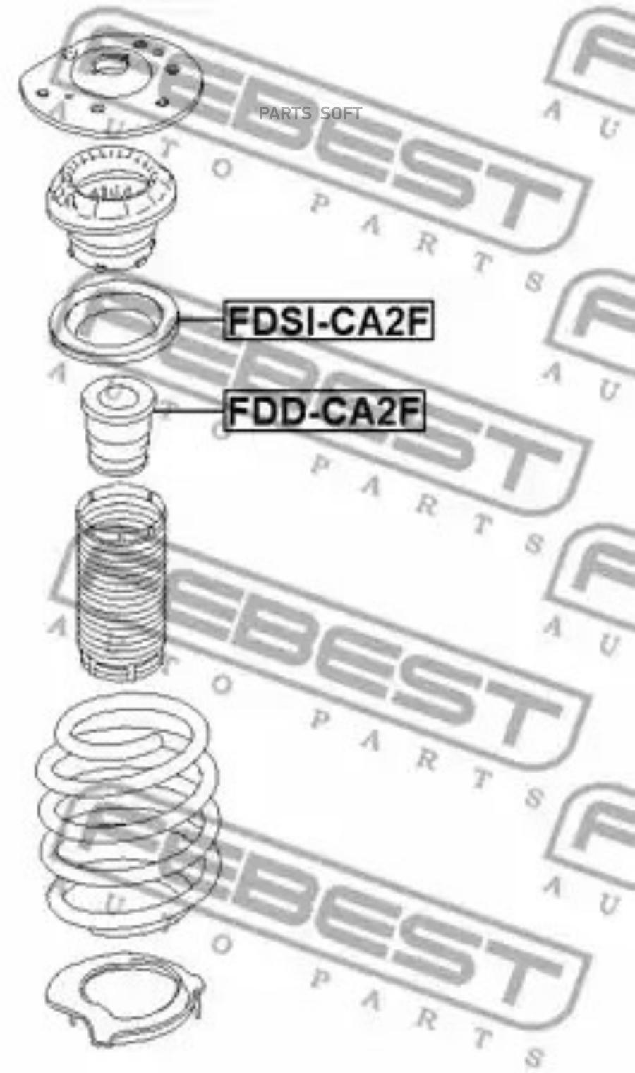 

Проставка Пружины Ford Mondeo/Volvo S60/S80 07- Пер.подв. Febest FDSI-CA2F