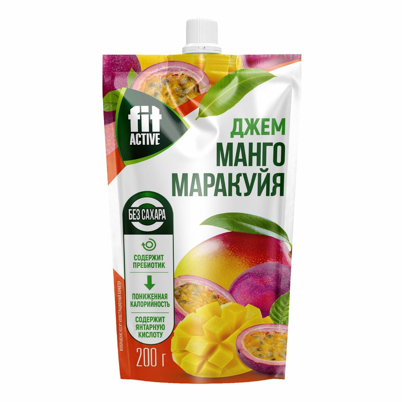 

Джем Fit Active манго-маракуйя без сахара 200 г