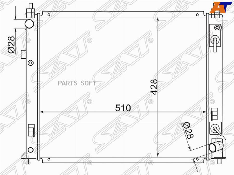 SAT Радиатор NISSAN TIIDA C12 12-/NISSAN NOTE E12 13- 100055454700