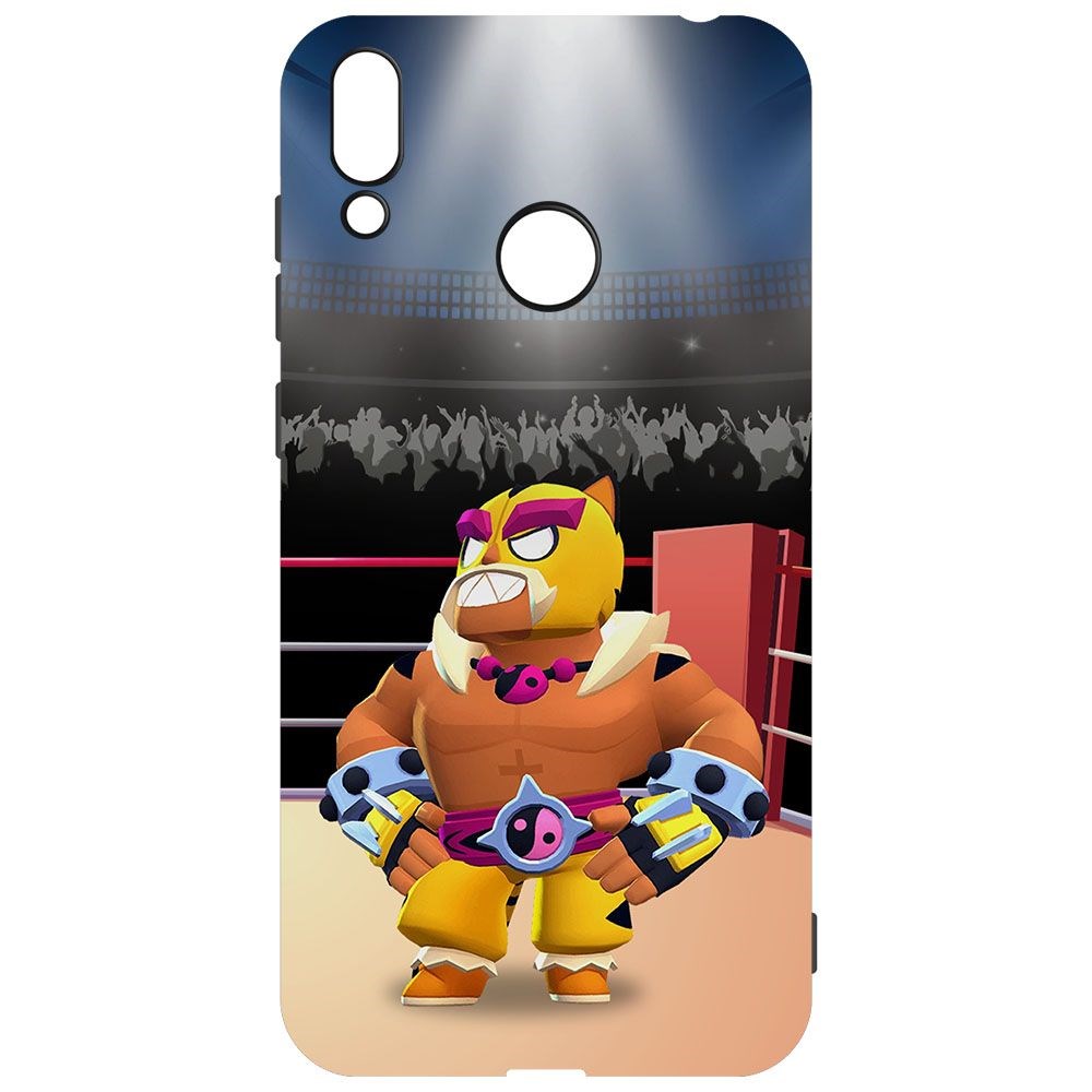 

Чехол-накладка Krutoff Софт Кейс Brawl Stars - Эль Тигро для Huawei Y7 (2019) черный