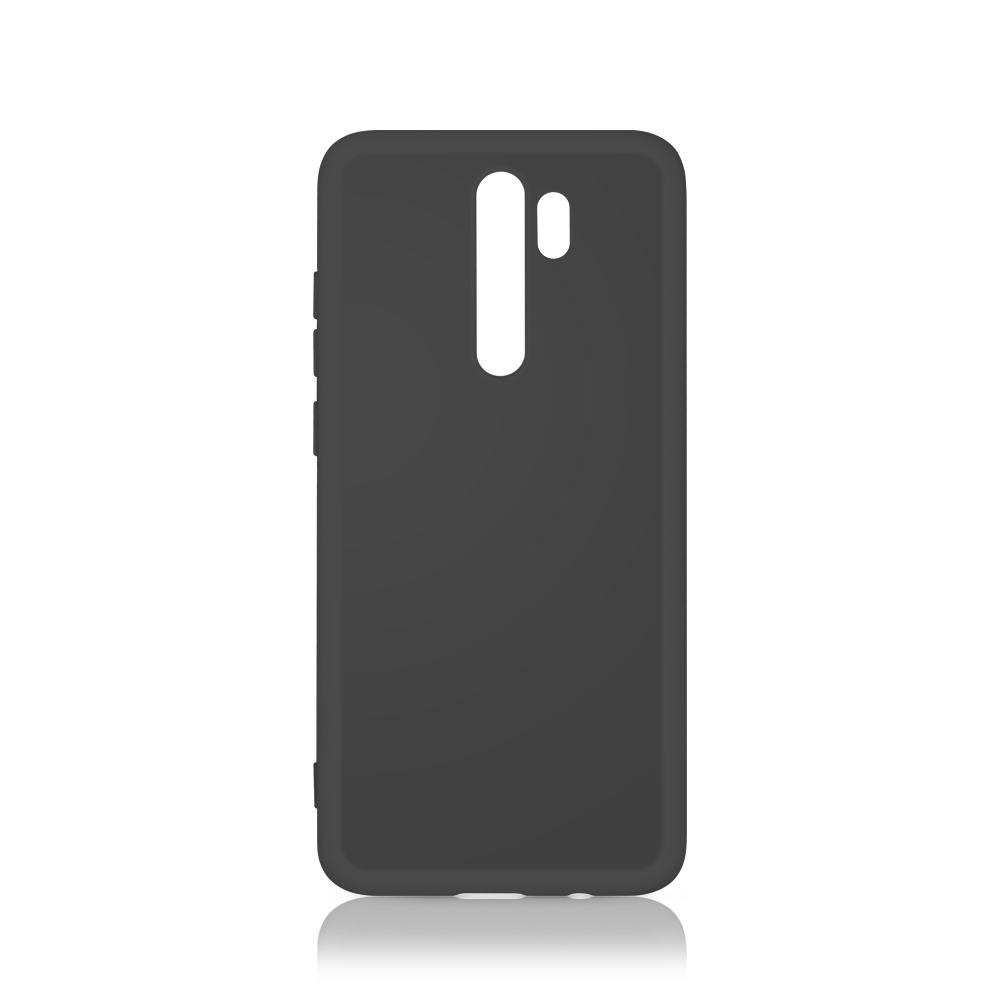 фото Чехол с микрофиброй df для xiaomi redmi note 8 pro silicone black xioriginal-03