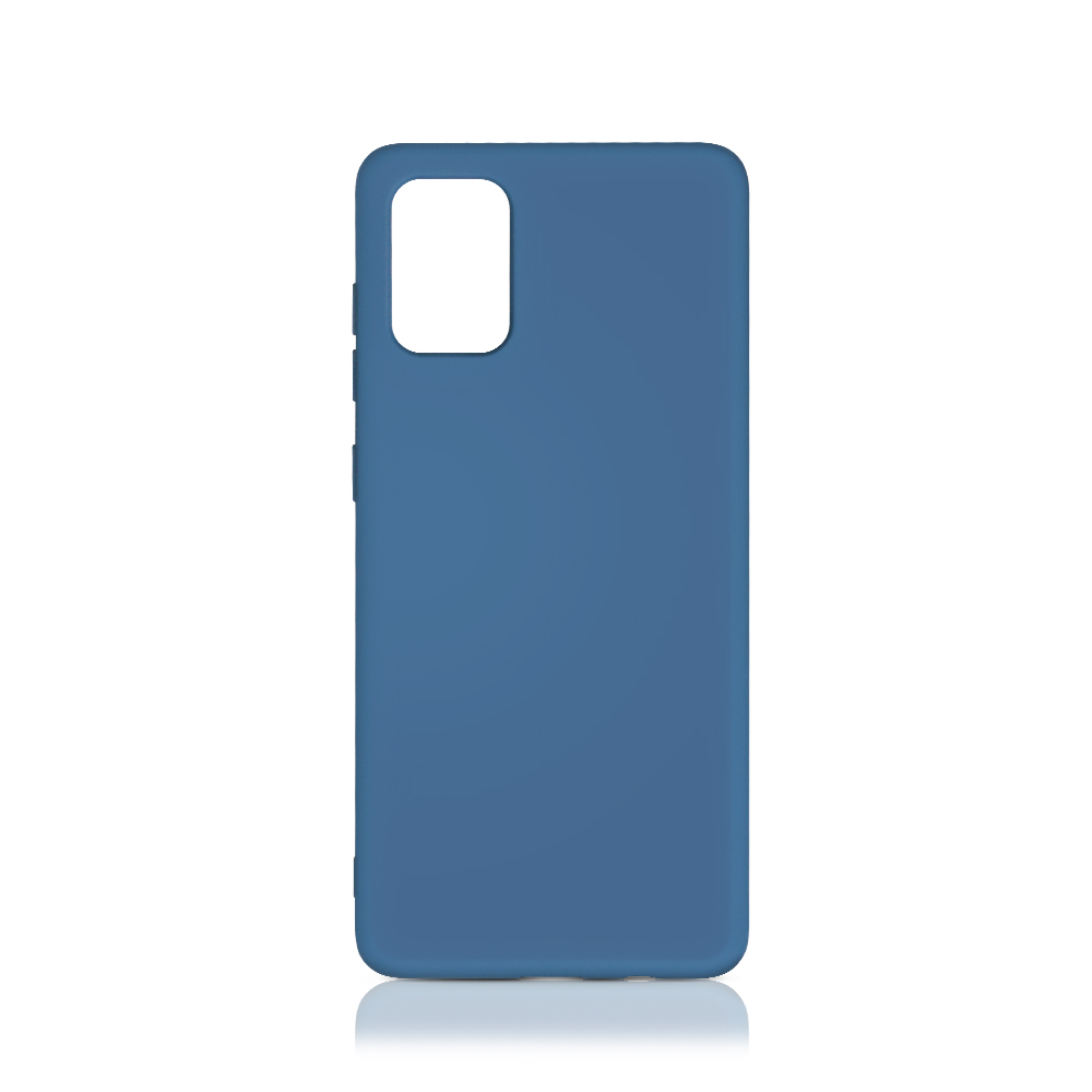 фото Чехол с микрофиброй df для samsung galaxy a71 silicone blue soriginal-08