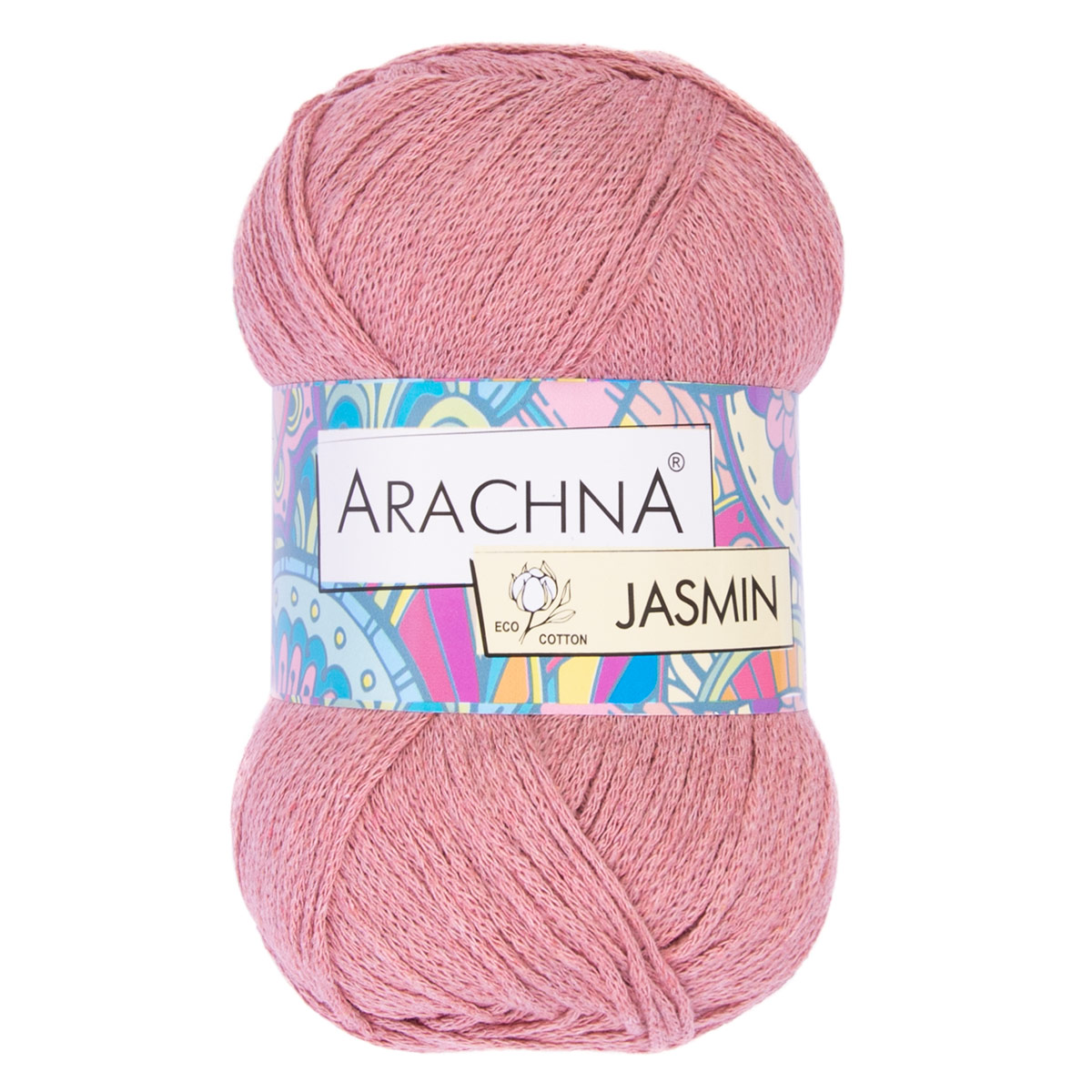 

Пряжа для вязания Arachna Jasmin хлопок античная роза 250 м 100 г, Розовый