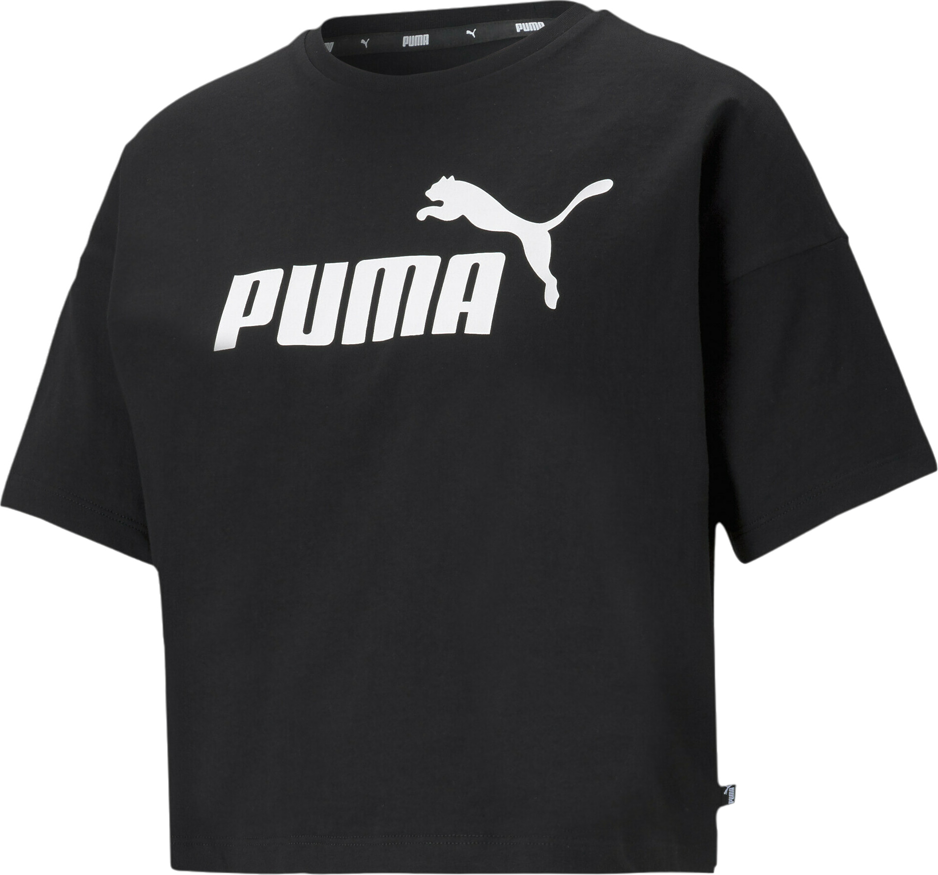 

Футболка женская PUMA Ess Cropped Logo Tee черная L, Черный, Ess Cropped Logo Tee