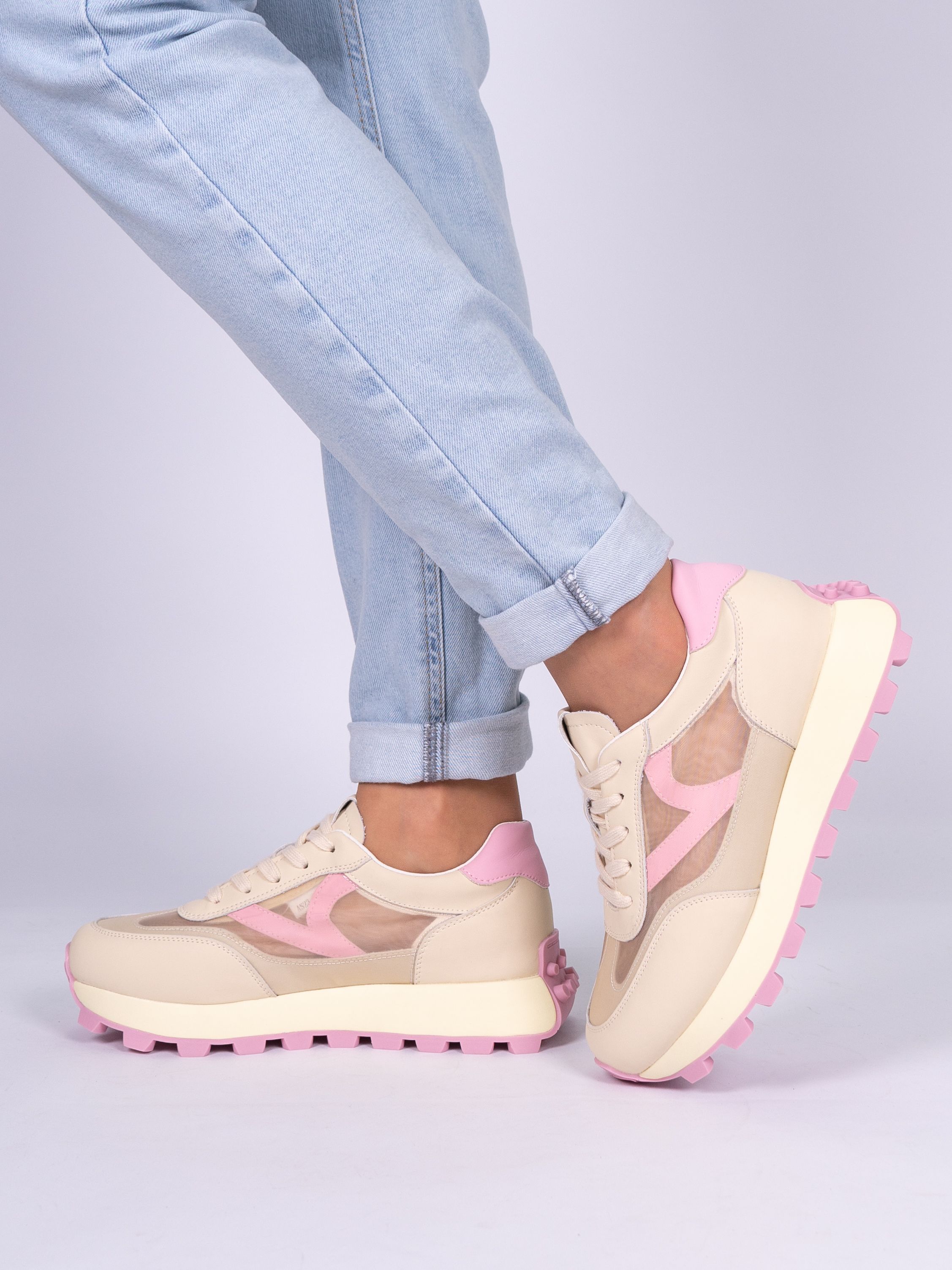 

Кроссовки женские 365 Shoes AS23-070-2 бежевые 38 RU, Бежевый, AS23-070-2