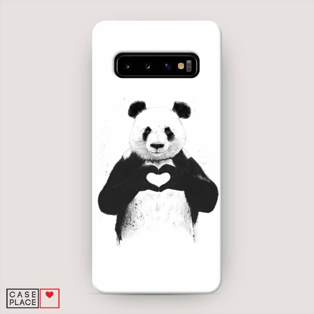 

Пластиковый чехол "Панда love" на Samsung Galaxy S10, 27020-7