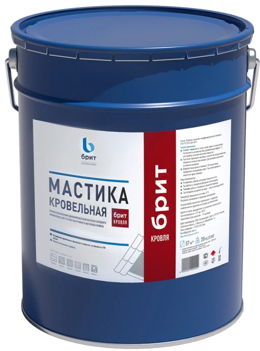 

BRIT Кровля мастика гидроизоляционная битумная кровельная (5л)