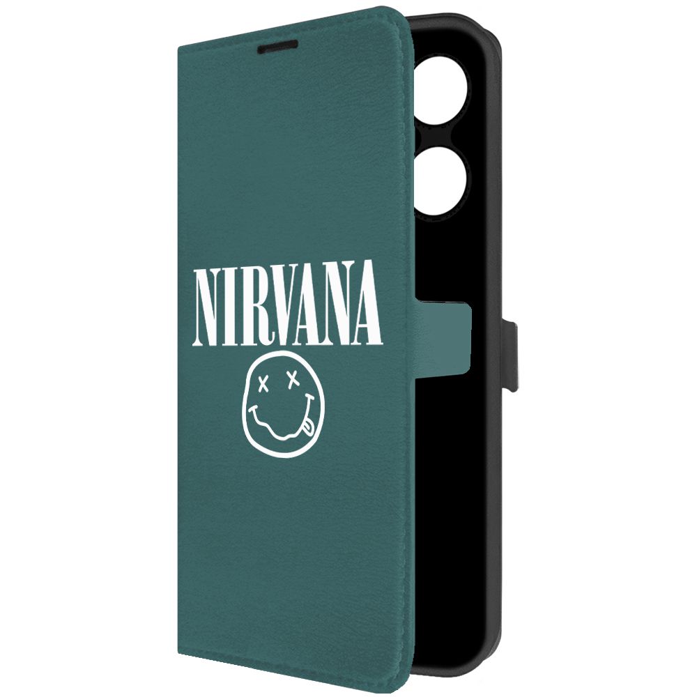 

Чехол-книжка Krutoff Eco Book для INFINIX Smart 7 Plus Nirvana (Нирвана) (зелёный опал), Зеленый