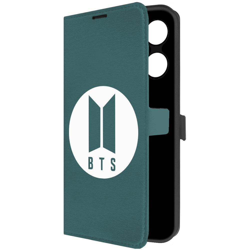 

Чехол-книжка Krutoff Eco Book для INFINIX Smart 7 Plus BTS (БТС) (зелёный опал), Зеленый