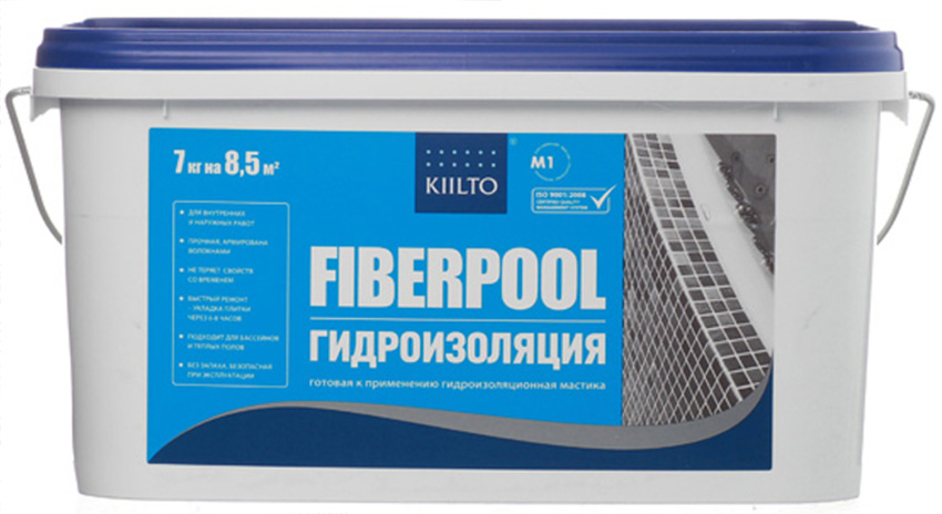 

KIILTO Fiberpool гидроизоляция обмазочная 7кг