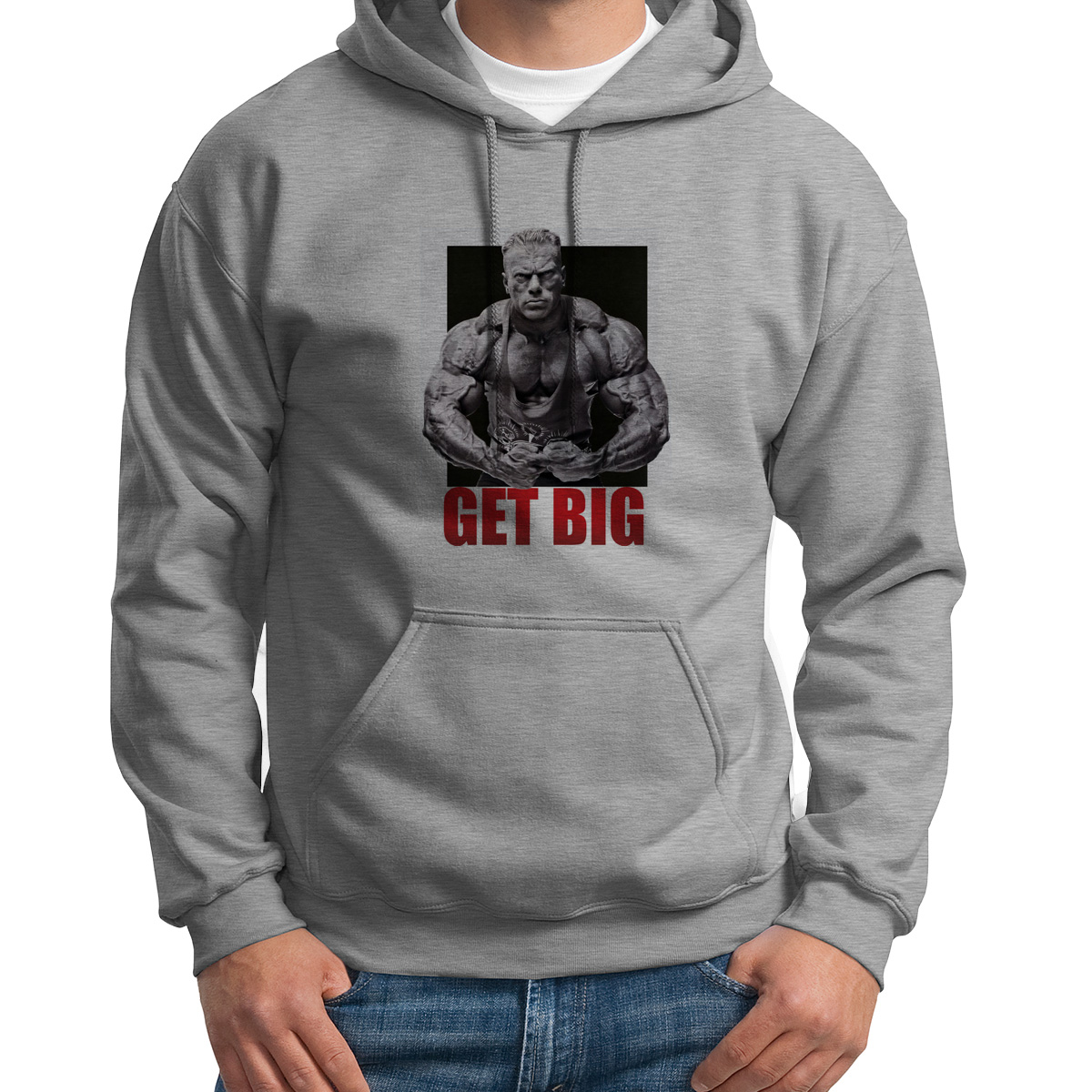 

Худи унисекс CoolPodarok Get bigСпорт серое 50 RU, 0S015524