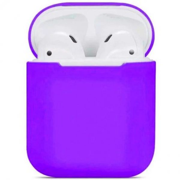 фото Силиконовый чехол для apple airpods 2 tpu case фиолетовый nobrand